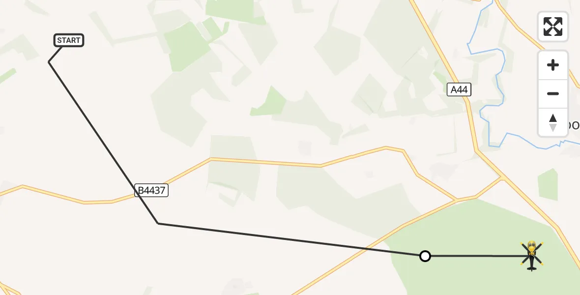 Flight route Police Helicopter Charlbury - Wootton, 04 September 2026, 10:56