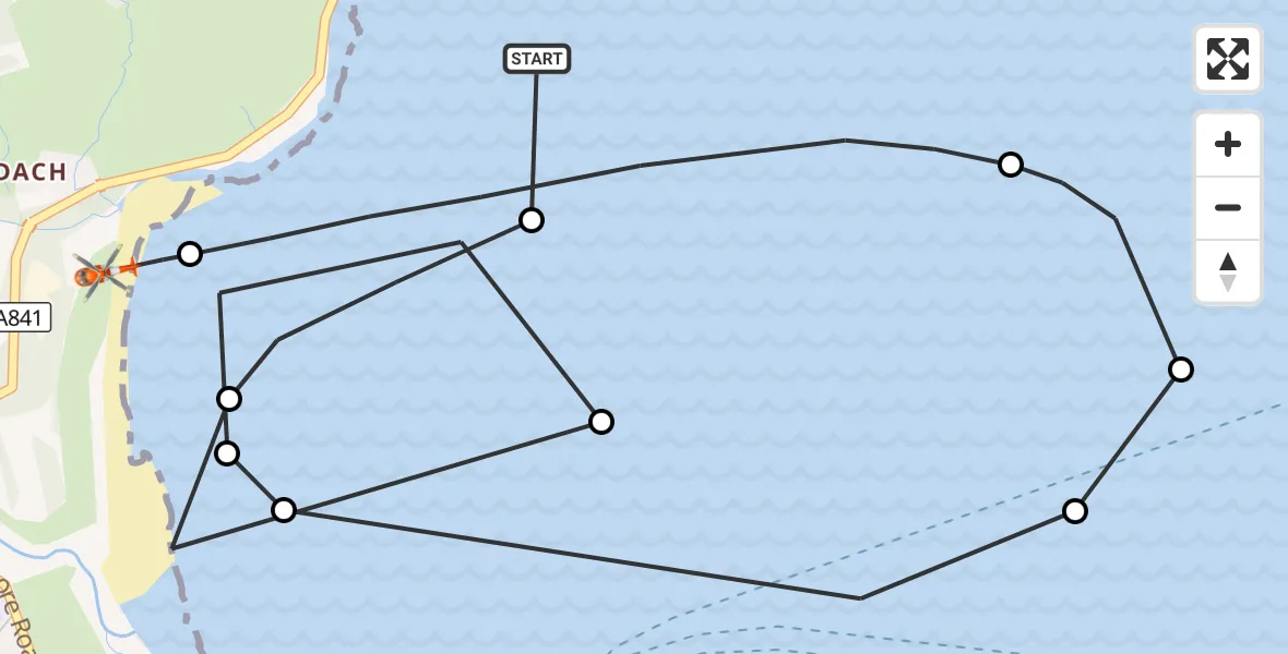 Flight route Coastguard Helicopter North Ayrshire - Cladach, 04 September 2026, 15:18
