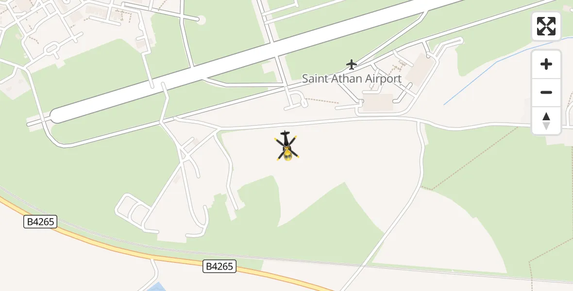 Flight route Police Helicopter MOD St Athan - MOD St Athan, 04 September 2026, 17:32