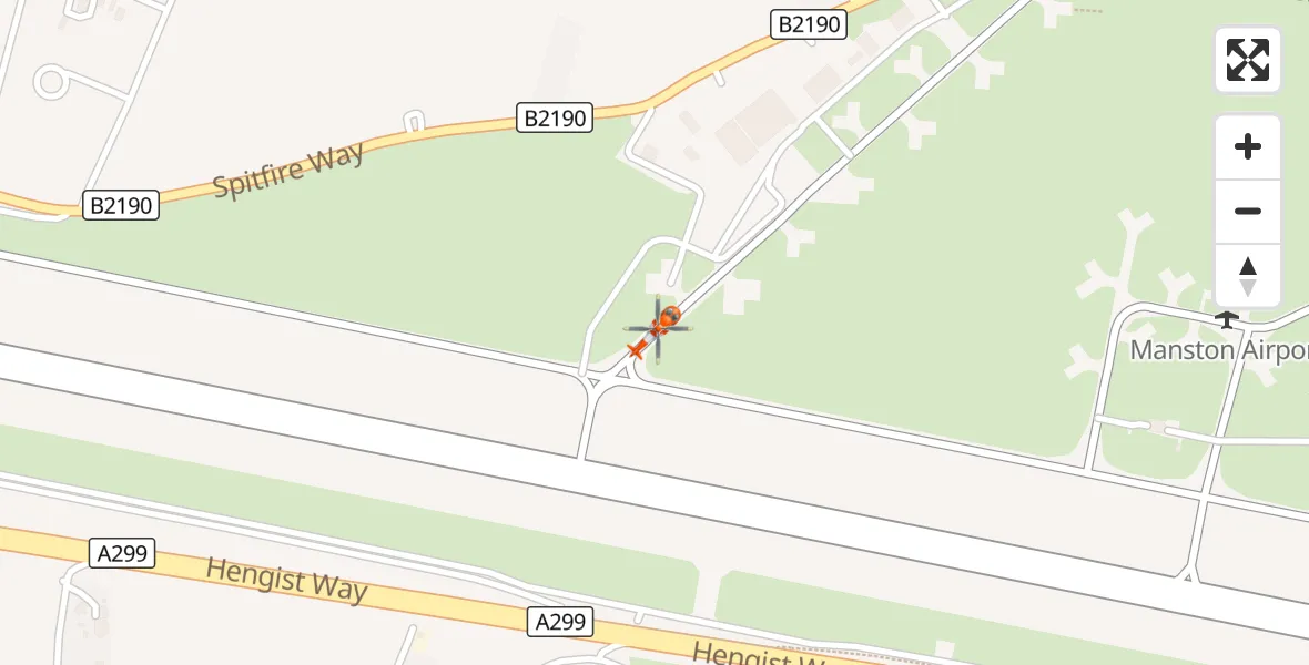 Flight route Coastguard Helicopter Manston Airport - Manston Airport, 05 September 2026, 10:36