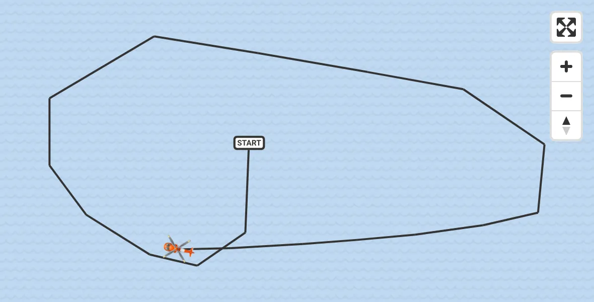 Flight route Coastguard Helicopter Irish Sea - Irish Sea, 05 September 2026, 11:35