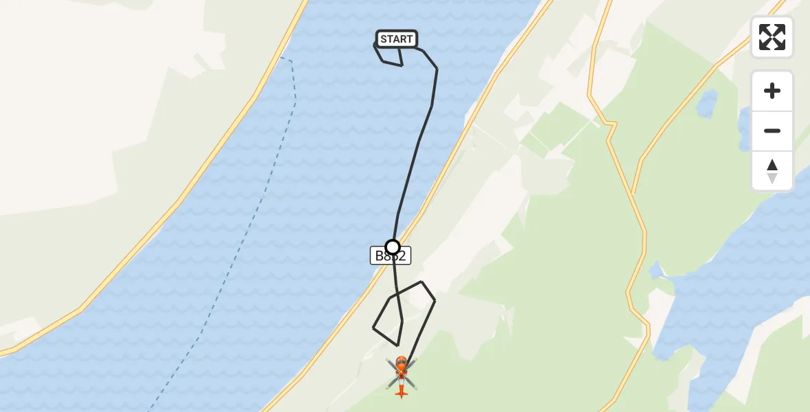 Flight route Coastguard Helicopter Loch Ness - Highland, 05 September 2026, 16:41