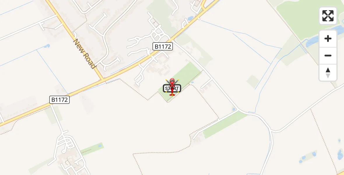 Flight route Air Ambulance Helicopter Hethersett - Hethersett, 05 September 2026, 20:59