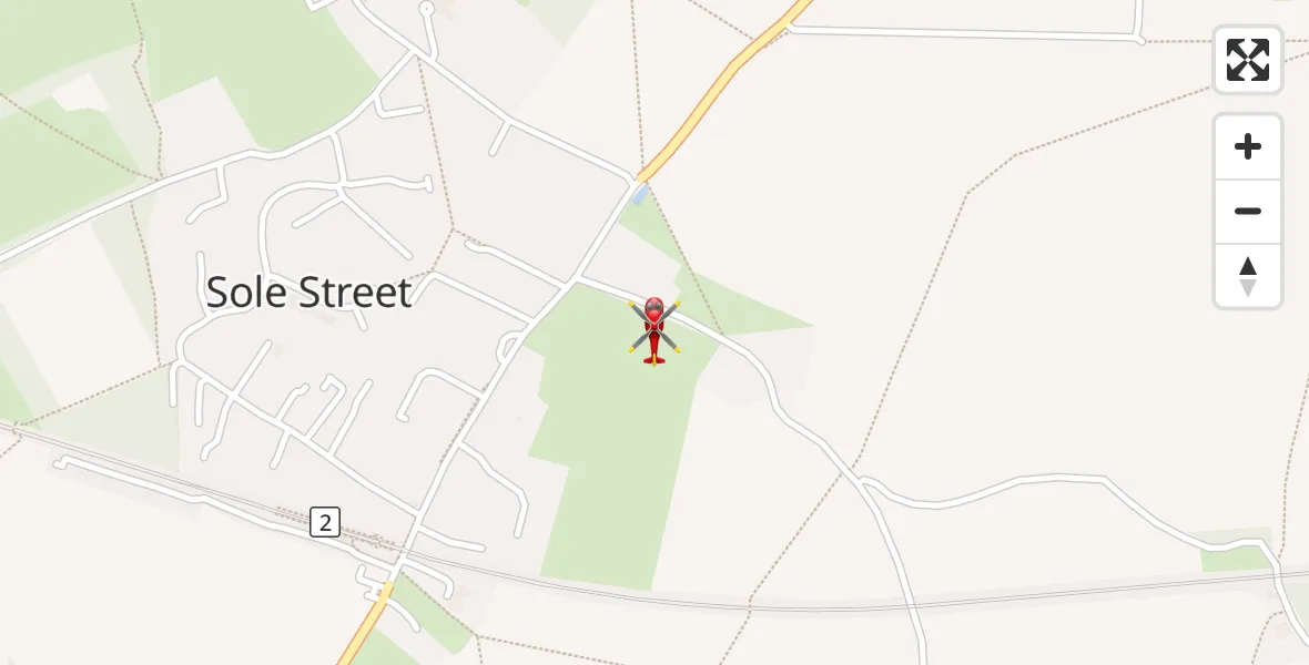 Flight route Air Ambulance Helicopter Sole Street - Sole Street, 06 September 2026, 07:22
