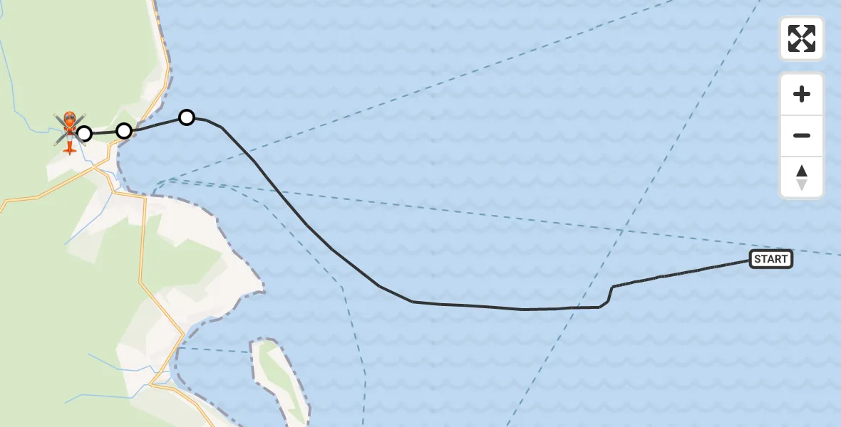 Flight route Coastguard Helicopter Inner Seas - Brodick, 06 September 2026, 09:09