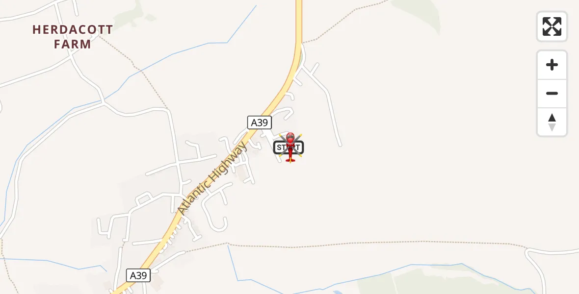 Flight route Air Ambulance Helicopter Kilkhampton - Kilkhampton, 06 September 2026, 11:07