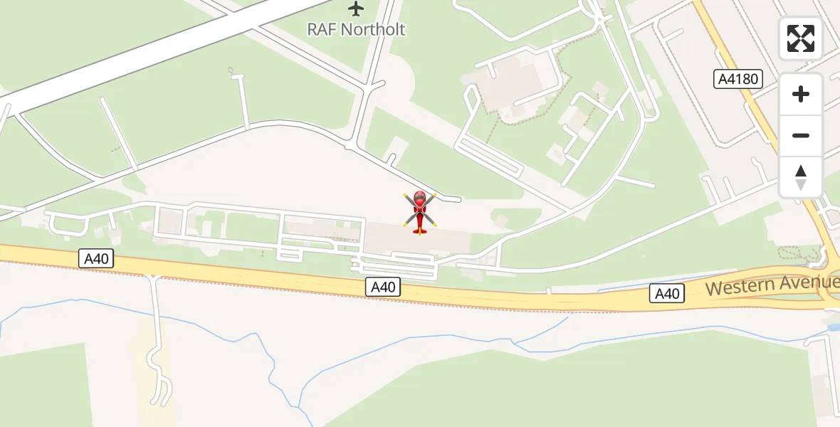 Flight route Air Ambulance Helicopter RAF Northolt - RAF Northolt, 06 September 2026, 19:07