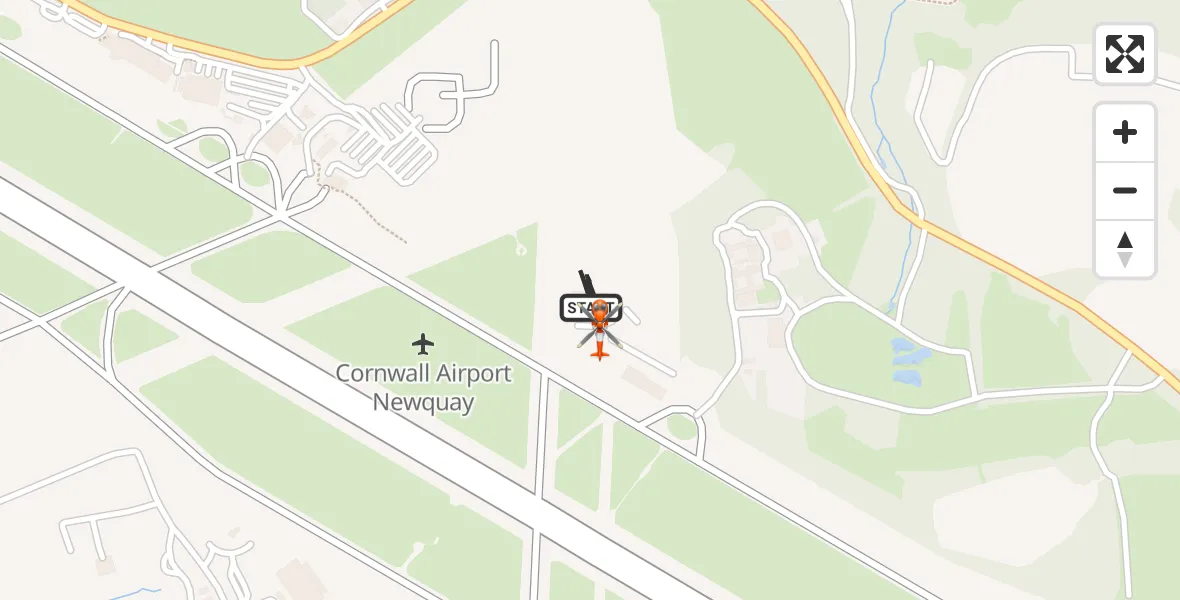 Flight route Coastguard Helicopter Cornwall Airport Newquay - Cornwall Airport Newquay, 07 September 2026, 07:14