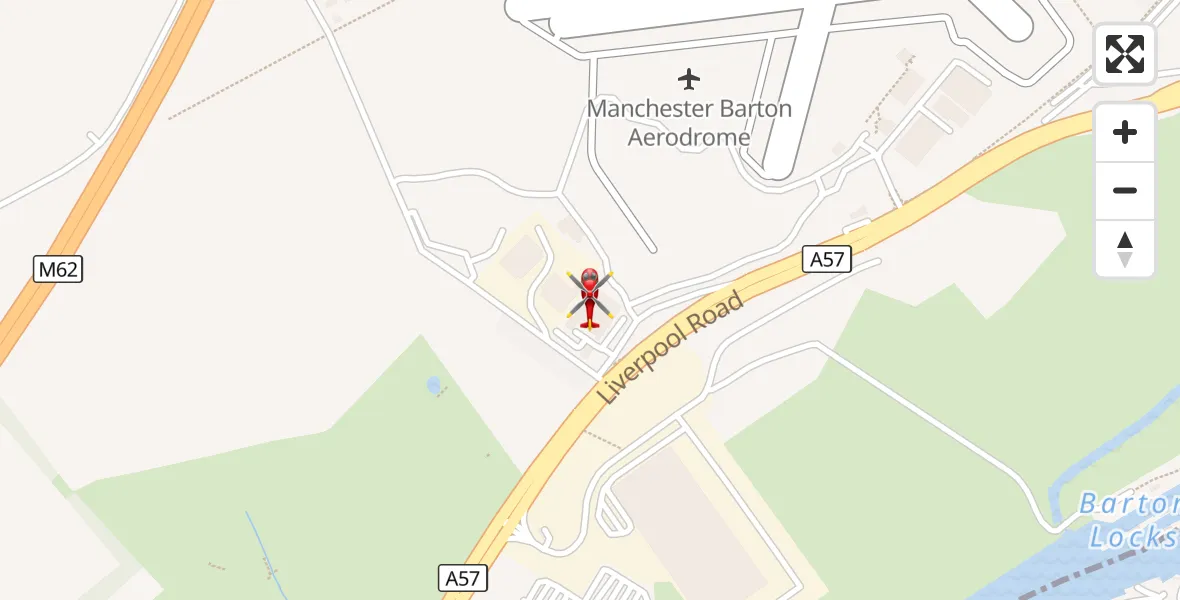 Flight route Air Ambulance Helicopter Manchester Barton Aerodrome - Manchester Barton Aerodrome, 07 September 2026, 11:36