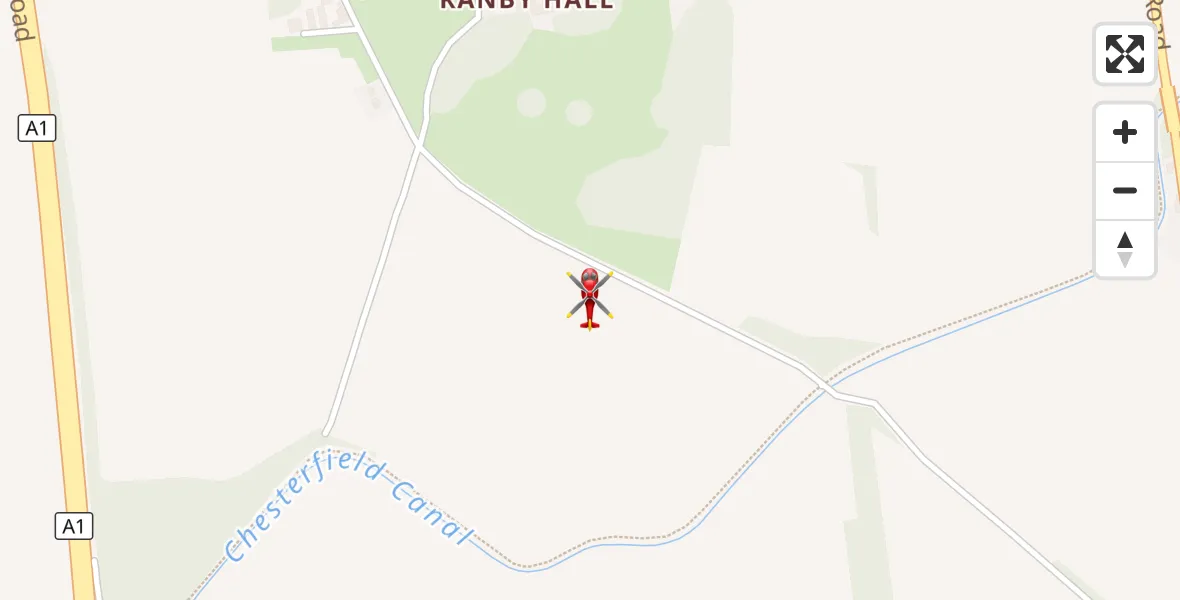 Flight route Air Ambulance Helicopter Ranby - Ranby, 07 September 2026, 13:29