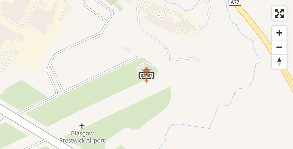 Flight route Coastguard Helicopter Glasgow Prestwick Airport - Glasgow Prestwick Airport, 07 September 2026, 15:04