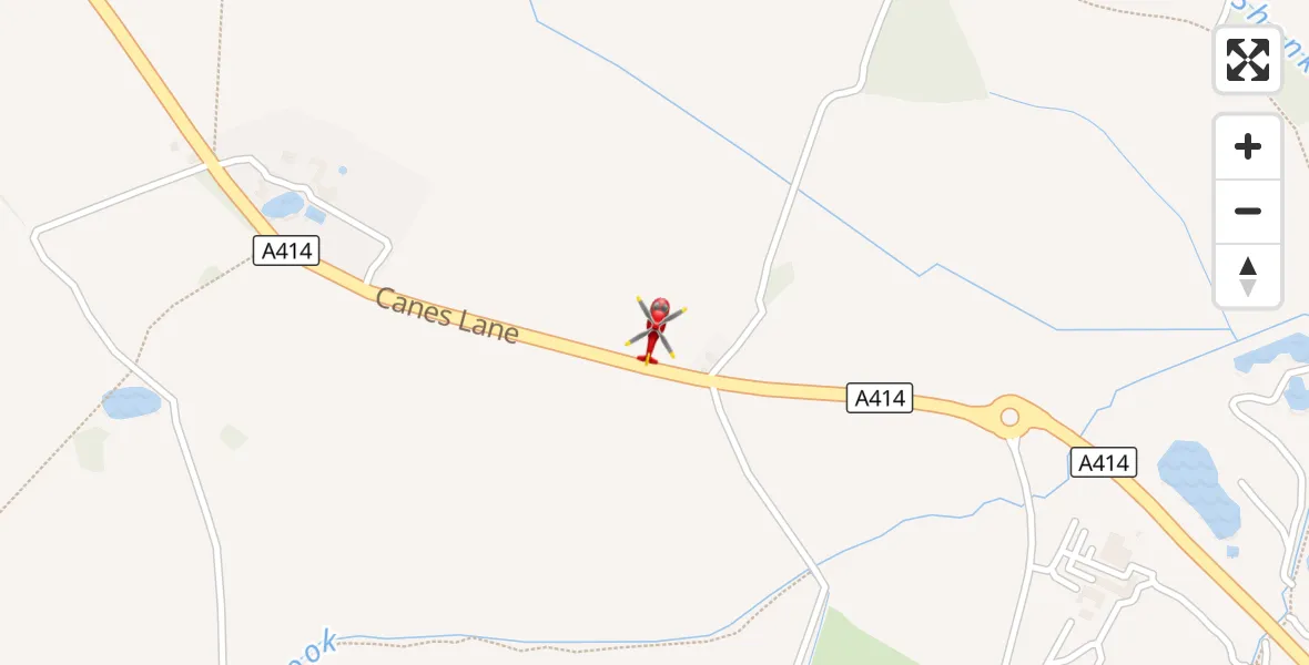 Flight route Air Ambulance Helicopter North Weald Bassett - North Weald Bassett, 07 September 2026, 18:17