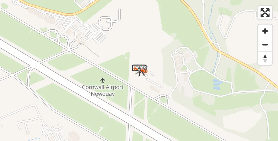 Flight route Coastguard Helicopter Cornwall Airport Newquay - Cornwall Airport Newquay, 08 September 2026, 07:07