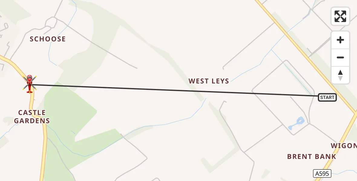 Flight route Air Ambulance Helicopter Workington - Workington, 08 September 2026, 08:12
