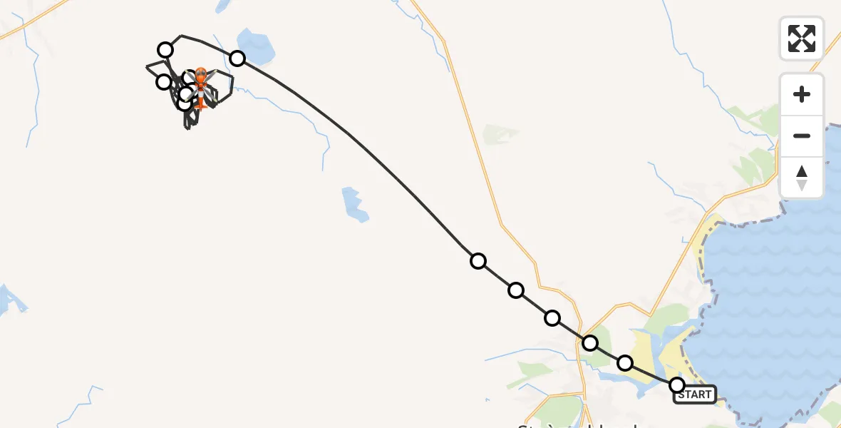 Flight route Coastguard Helicopter Stornoway Airport - Àrnol, 08 September 2026, 08:54