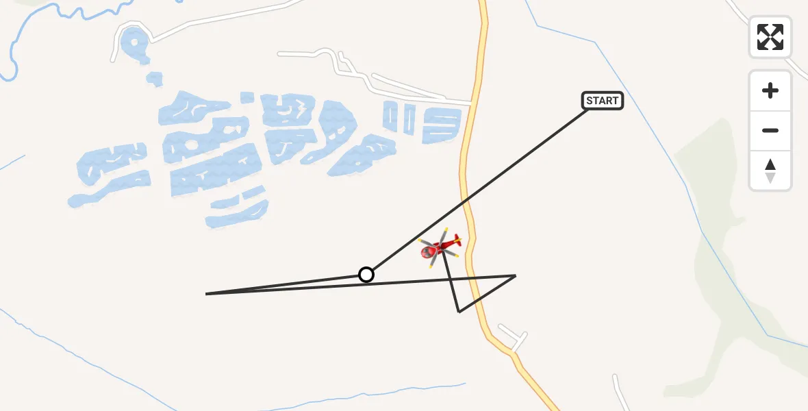 Flight route Air Ambulance Helicopter Torridge - Ashwater, 08 September 2026, 09:50
