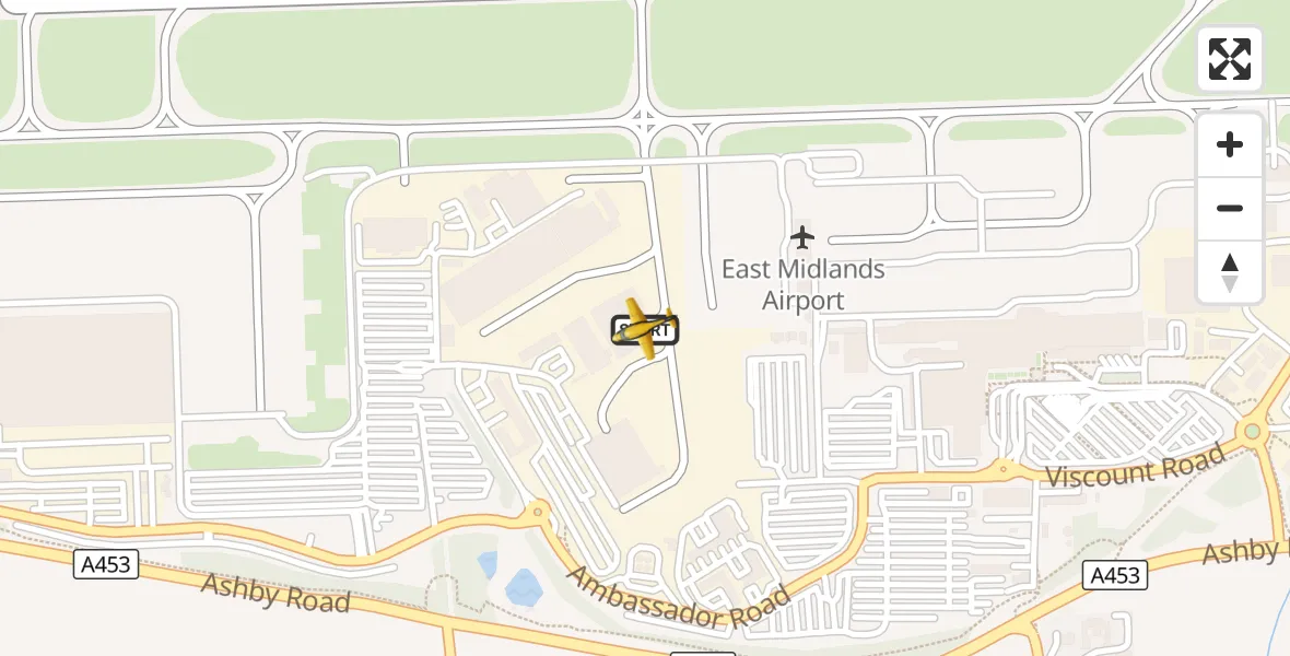Flight route Police Aircraft East Midlands Airport - East Midlands Airport, 08 September 2026, 13:52