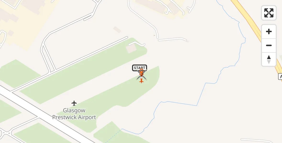Flight route Coastguard Helicopter Glasgow Prestwick Airport - Glasgow Prestwick Airport, 08 September 2026, 14:23