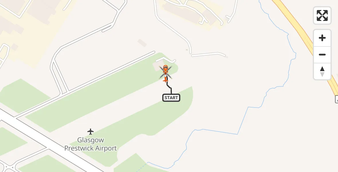 Flight route Coastguard Helicopter Glasgow Prestwick Airport - Glasgow Prestwick Airport, 08 September 2026, 14:31