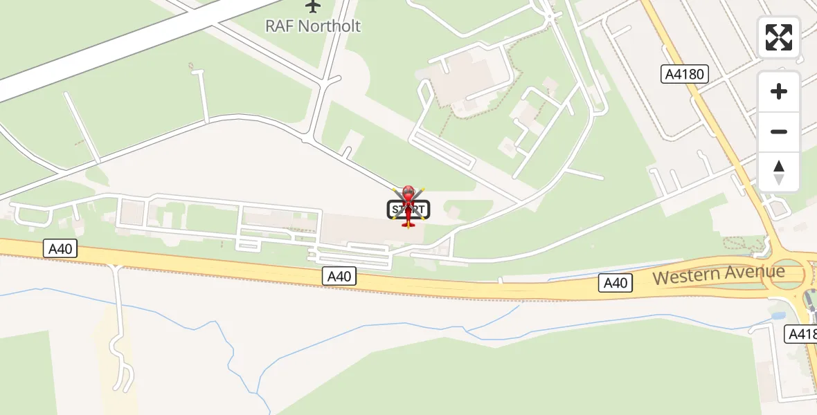 Flight route Air Ambulance Helicopter RAF Northolt - RAF Northolt, 08 September 2026, 19:04