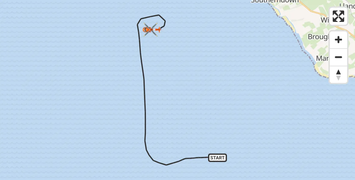 Flight route Coastguard Helicopter Bristol Channel - Bristol Channel, 09 September 2026, 19:13