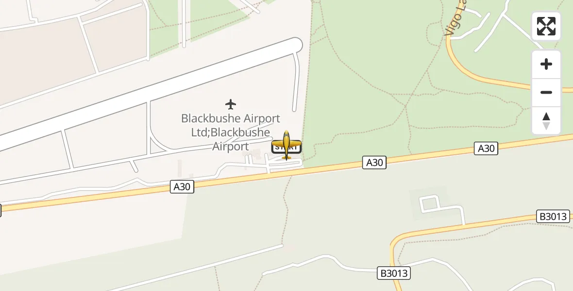 Flight route Police Aircraft Blackbushe Airport - Blackbushe Airport, 10 September 2026, 13:18