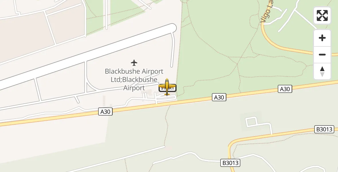Flight route Police Aircraft Blackbushe Airport - Blackbushe Airport, 10 September 2026, 16:29