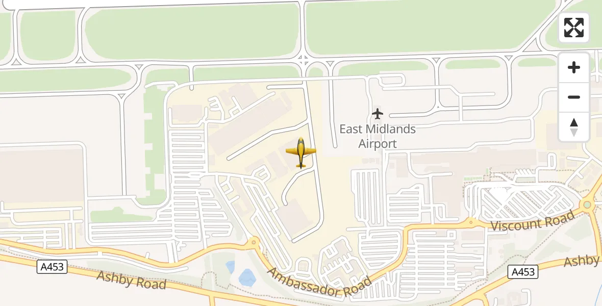 Flight route Police Aircraft East Midlands Airport - East Midlands Airport, 10 September 2026, 22:07