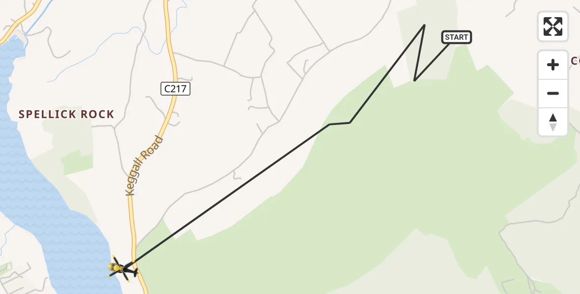 Flight route Police Helicopter Camlough - Camlough, 11 September 2026, 09:10