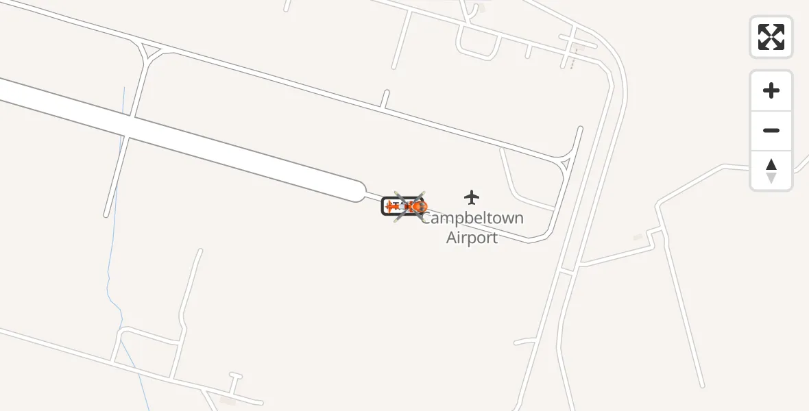 Flight route Coastguard Helicopter Campbeltown Airport - Campbeltown Airport, 11 September 2026, 23:57