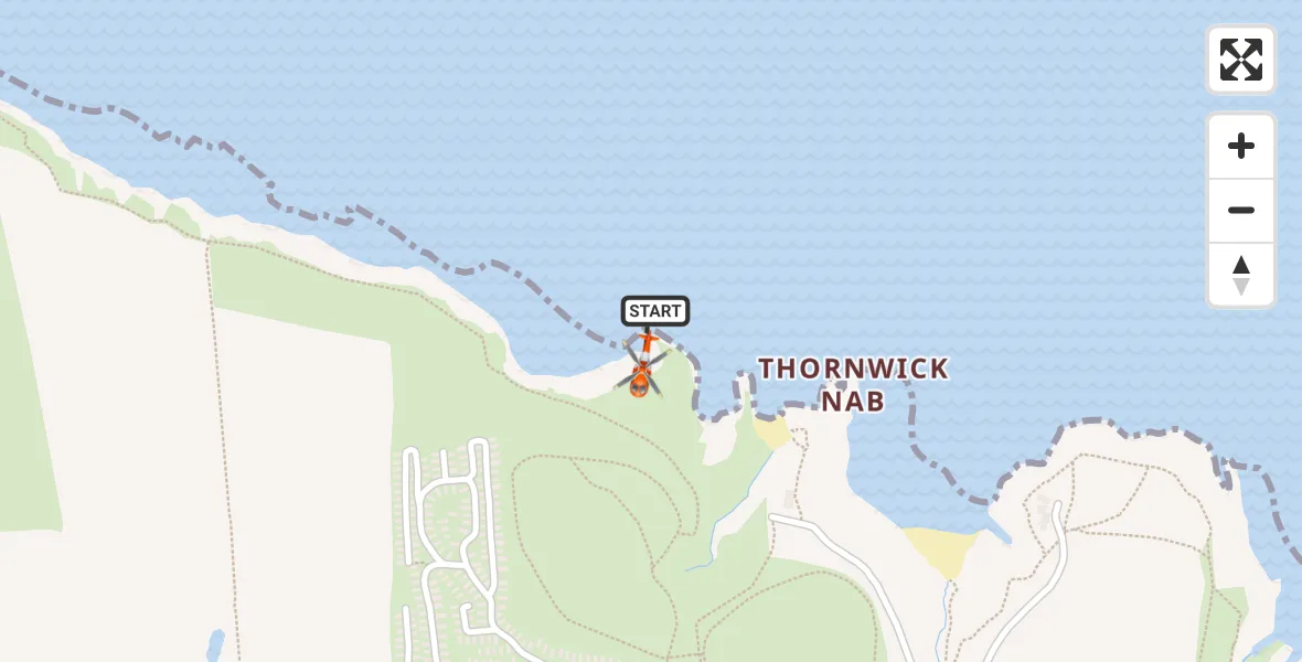 Flight route Coastguard Helicopter Flamborough - Flamborough, 13 September 2026, 19:18