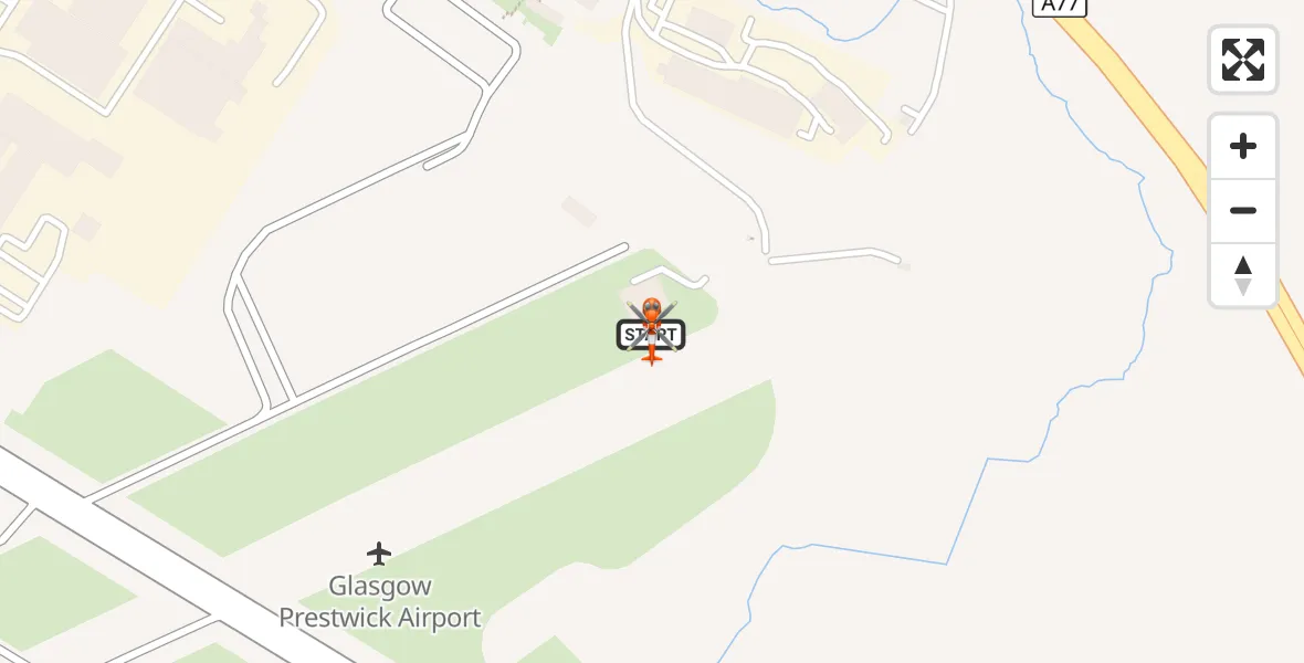 Flight route Coastguard Helicopter Glasgow Prestwick Airport - Glasgow Prestwick Airport, 14 September 2026, 10:23