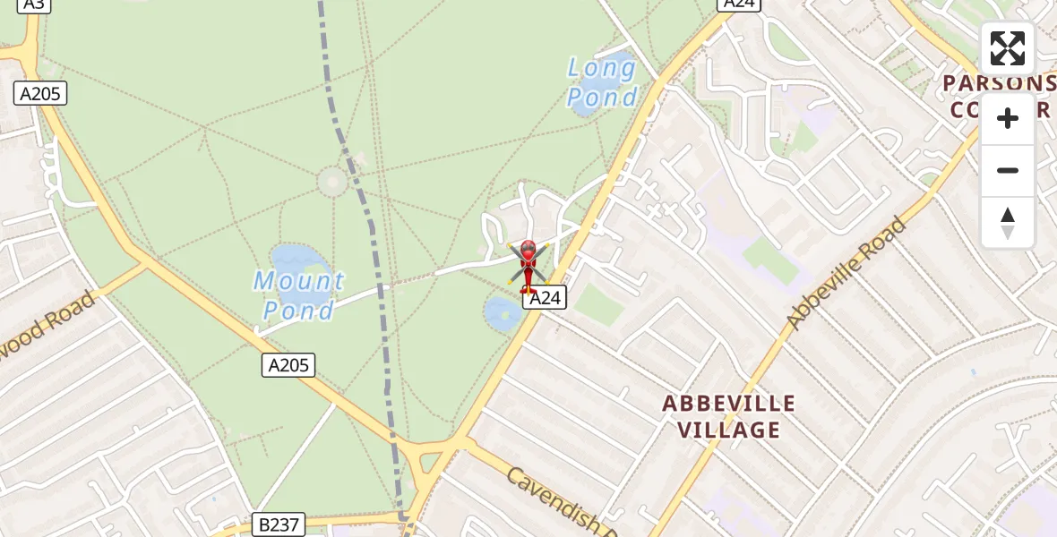 Flight route Air Ambulance Helicopter Clapham - Clapham, 15 September 2026, 12:13