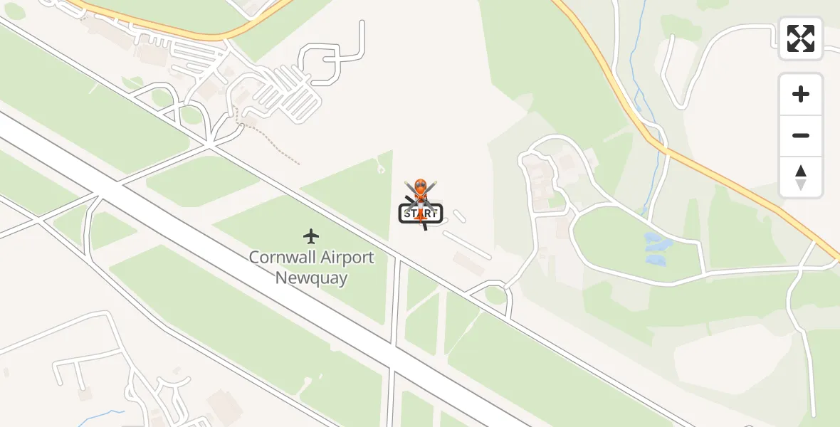 Flight route Coastguard Helicopter Cornwall Airport Newquay - Cornwall Airport Newquay, 15 September 2026, 13:54