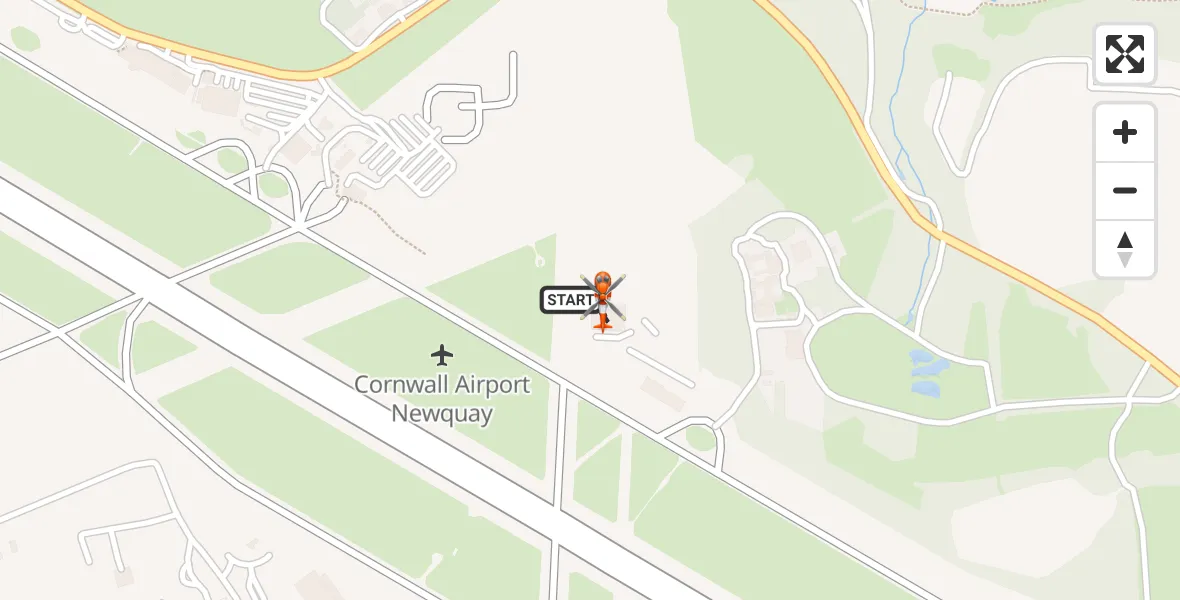 Flight route Coastguard Helicopter Cornwall Airport Newquay - Cornwall Airport Newquay, 15 September 2026, 14:18
