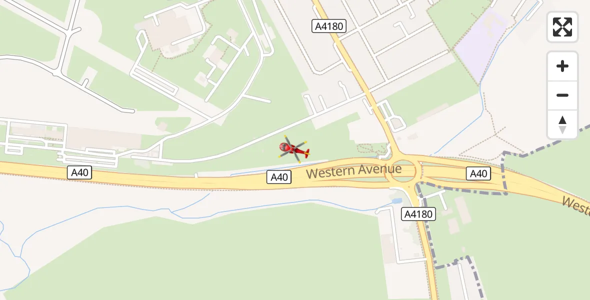 Flight route Air Ambulance Helicopter RAF Northolt - RAF Northolt, 15 September 2026, 17:41