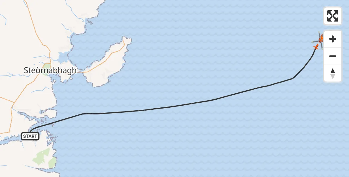 Flight route Coastguard Helicopter Inner Seas - Inner Seas, 15 September 2026, 20:03