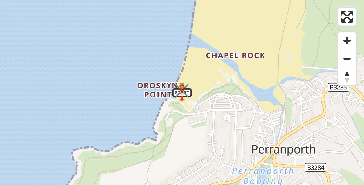 Flight route Coastguard Helicopter Perranporth - Perranporth, 15 September 2026, 20:08