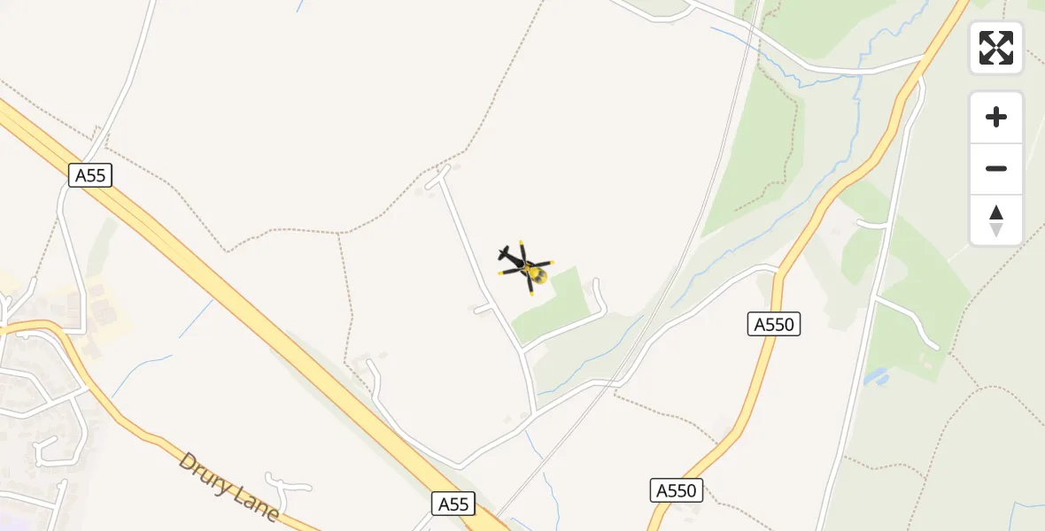 Flight route Police Helicopter Ewloe - Ewloe, 16 September 2026, 09:33