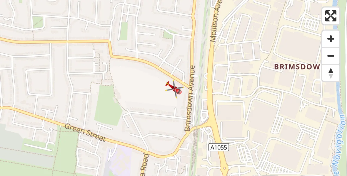 Flight route Air Ambulance Helicopter Southbury - Southbury, 16 September 2026, 11:25