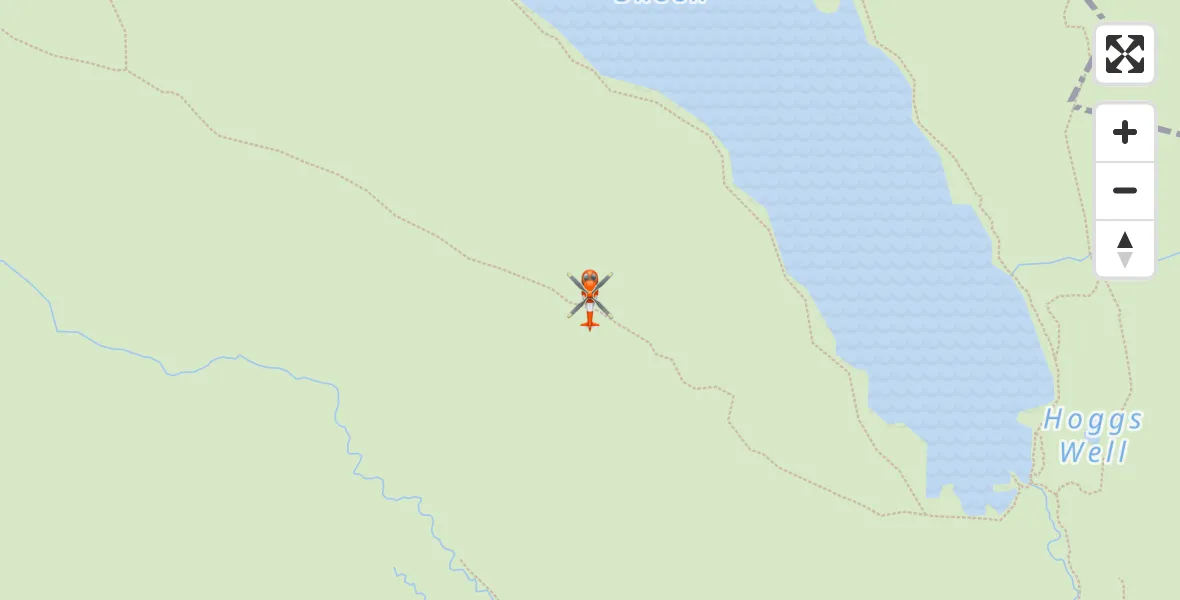 Flight route Coastguard Helicopter Coomb Craig - Coomb Craig, 16 September 2026, 12:39