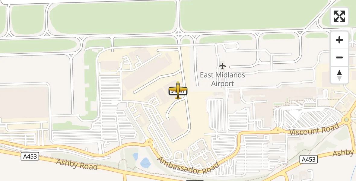 Flight route Police Aircraft East Midlands Airport - East Midlands Airport, 16 September 2026, 15:19