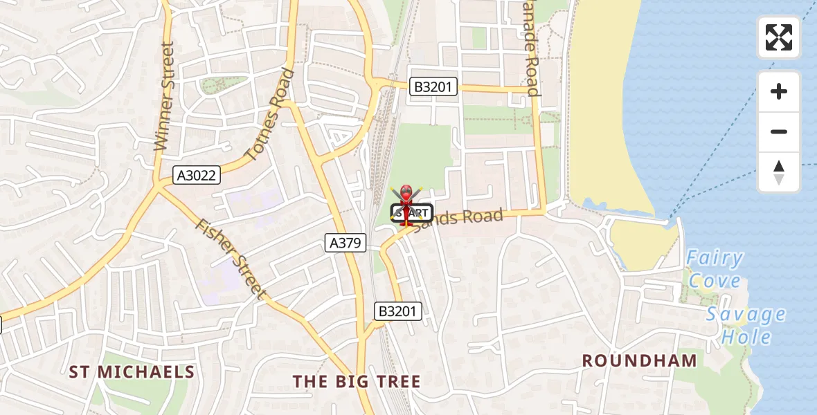 Flight route Air Ambulance Helicopter Paignton - Paignton, 16 September 2026, 18:44