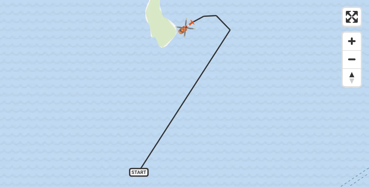Flight route Coastguard Helicopter Inner Seas - Inner Seas, 16 September 2026, 19:11
