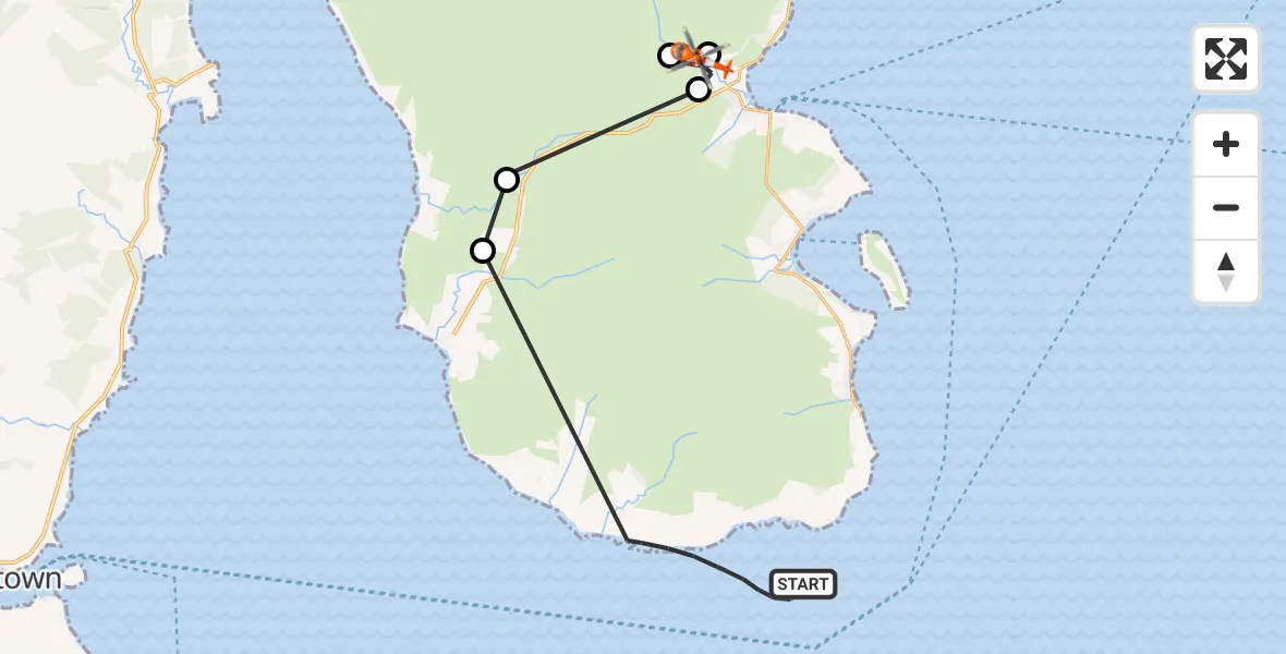 Flight route Coastguard Helicopter Inner Seas - Brodick, 16 September 2026, 19:21