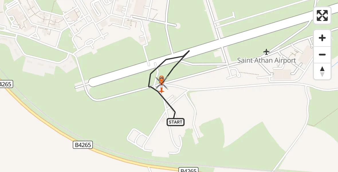 Flight route Coastguard Helicopter MOD St Athan - MOD St Athan, 16 September 2026, 23:37