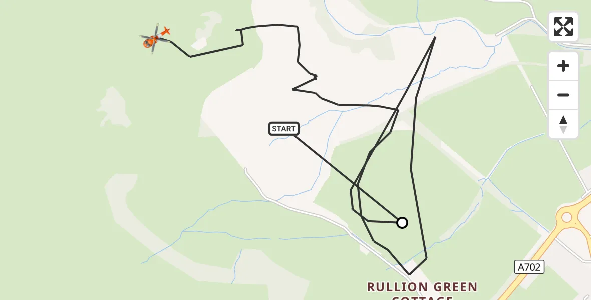 Flight route Coastguard Helicopter Castlelaw - Penicuik, 17 September 2026, 11:21