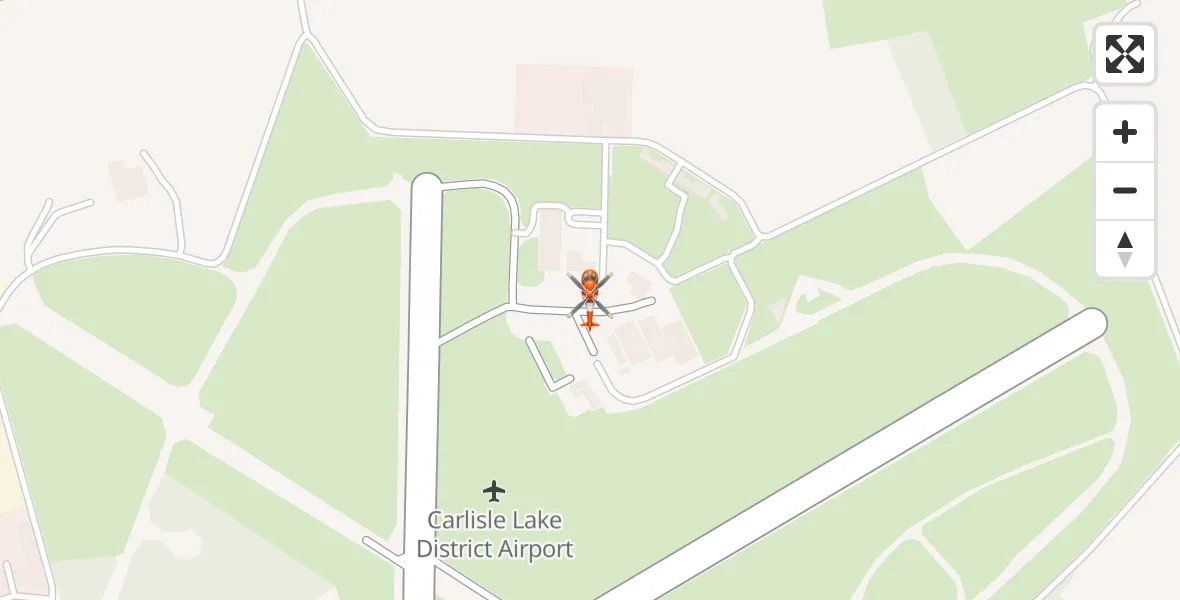 Flight route Coastguard Helicopter Carlisle Lake District Airport - Carlisle Lake District Airport, 17 September 2026, 20:17