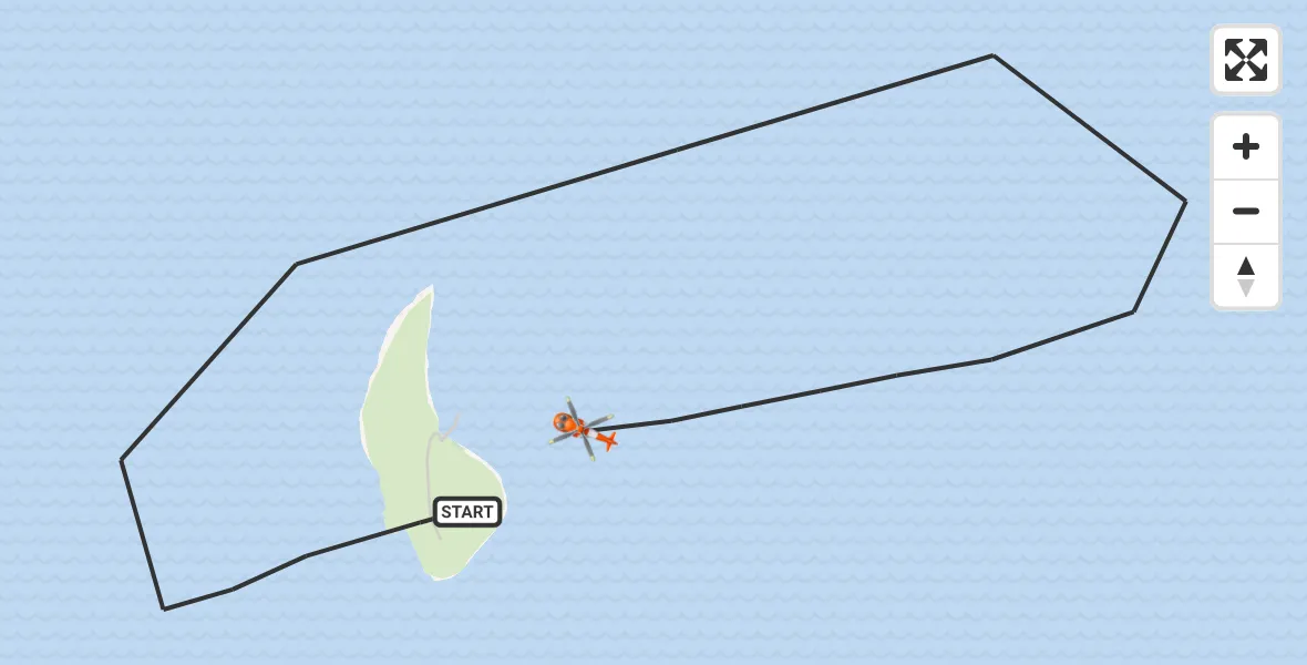 Flight route Coastguard Helicopter Inner Seas - Inner Seas, 17 September 2026, 20:44
