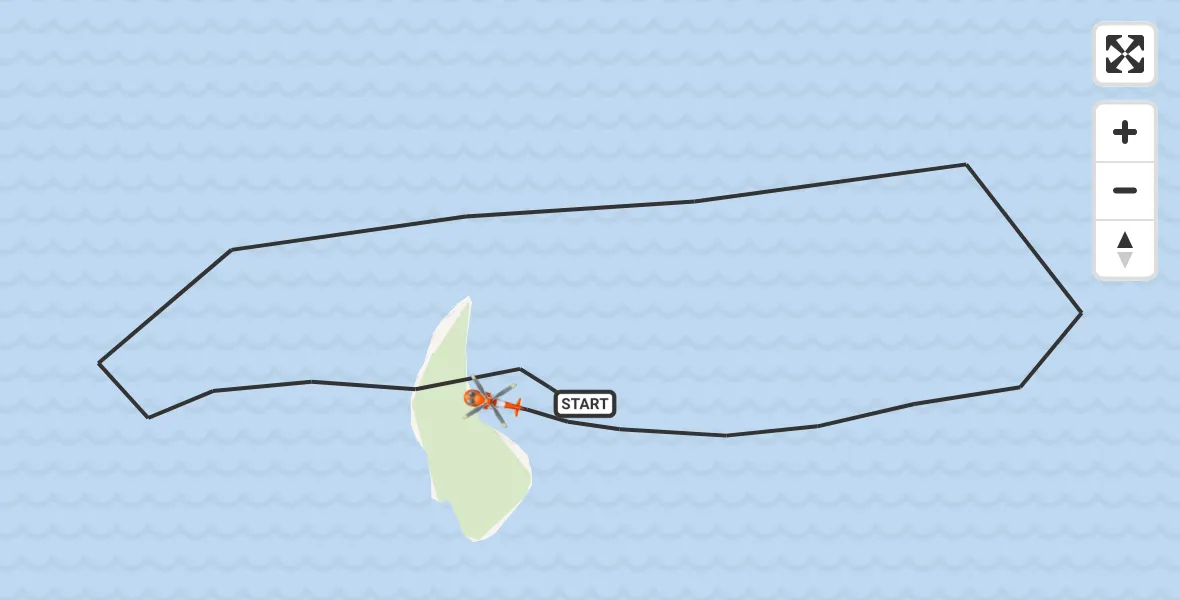 Flight route Coastguard Helicopter Inner Seas - Inner Seas, 17 September 2026, 20:49